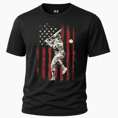 American Flag Baseball Team Gift For Men Cooling Performance Crew T-Shirt