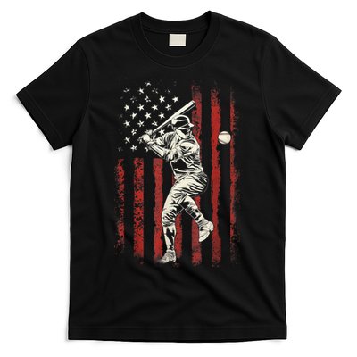 American Flag Baseball Team Gift For Men T-Shirt