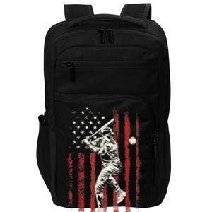 American Flag Baseball Team Gift For Men Impact Tech Backpack