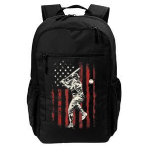 American Flag Baseball Team Gift For Men Daily Commute Backpack