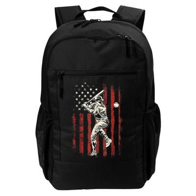 American Flag Baseball Team Gift For Men Backpack