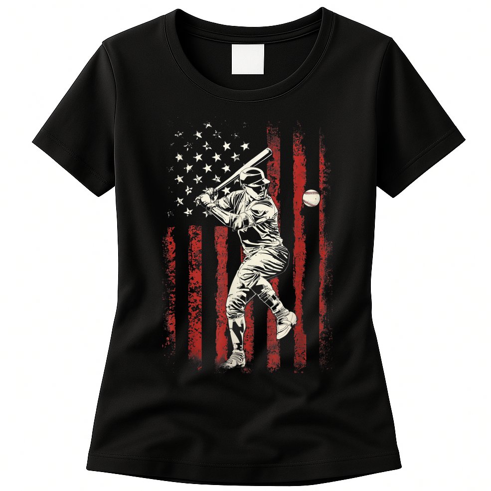 American Flag Baseball Team Gift For Men Womens T-Shirt