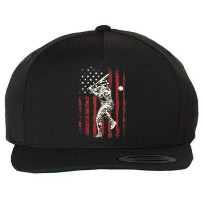 American Flag Baseball Team Gift For Men Wool Snapback Cap