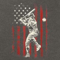 American Flag Baseball Team Gift For Men Cotton Canvas Backpack
