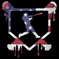 American Flag Baseball Dripping Ice Cream Home Plate City Backpack