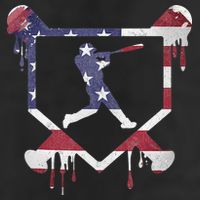 American Flag Baseball Dripping Ice Cream Home Plate Adult Drive Performance Visor