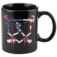 American Flag Baseball Dripping Ice Cream Home Plate 11oz C Handle Ceramic Mug