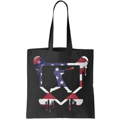 American Flag Baseball Dripping Ice Cream Home Plate Bag