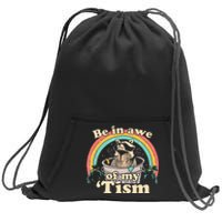 Autism Funny Be In Awe Of My Tism Meme Autistic Raccoon Sweatshirt Cinch Pack Bag