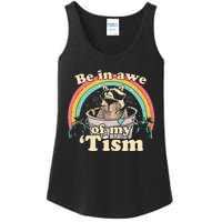 Autism Funny Be In Awe Of My Tism Meme Autistic Raccoon Ladies Essential Tank