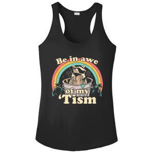 Autism Funny Be In Awe Of My Tism Meme Autistic Raccoon Ladies PosiCharge Competitor Racerback Tank