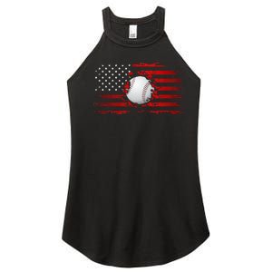 American Flag Baseball Apparel Baseball Women's Perfect Tri Rocker Tank