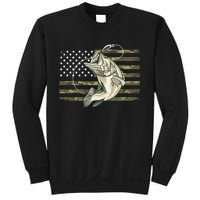 American Flag Bass Fish Fisherman Sweatshirt