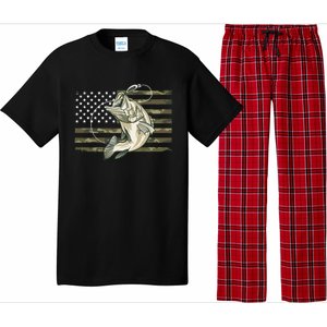 American Flag Bass Fish Fisherman Pajama Set