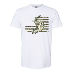 American Flag Bass Fish Fisherman Softstyle CVC T-Shirt