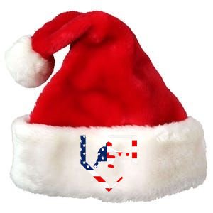 American Flag Baseball Catcher Gear Baseballin Gift Premium Christmas Santa Hat