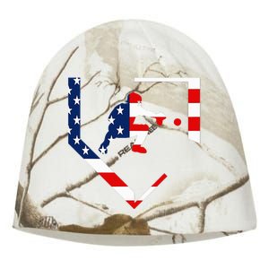 American Flag Baseball Catcher Gear Baseballin Gift Kati - Camo Knit Beanie