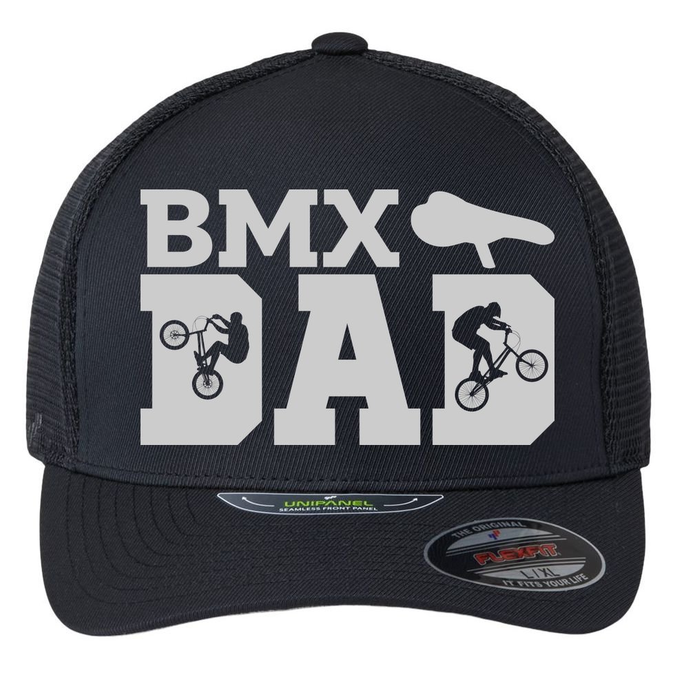 American Flag BMX Clothing BMX Rider Vintage BMX Gift Cycling Flexfit Unipanel Trucker Cap