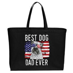 American Flag Best Dog Dad Ever Soft Coated Wheaten Terrier Cotton Canvas Jumbo Tote