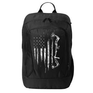 American Flag Bowhunting Bow Archery City Backpack