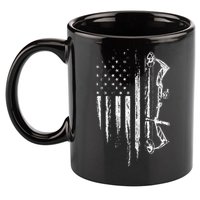 American Flag Bowhunting Bow Archery 11oz C Handle Ceramic Mug