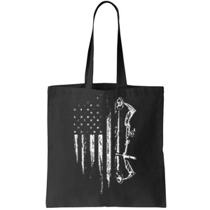 American Flag Bowhunting Bow Archery Tote Bag