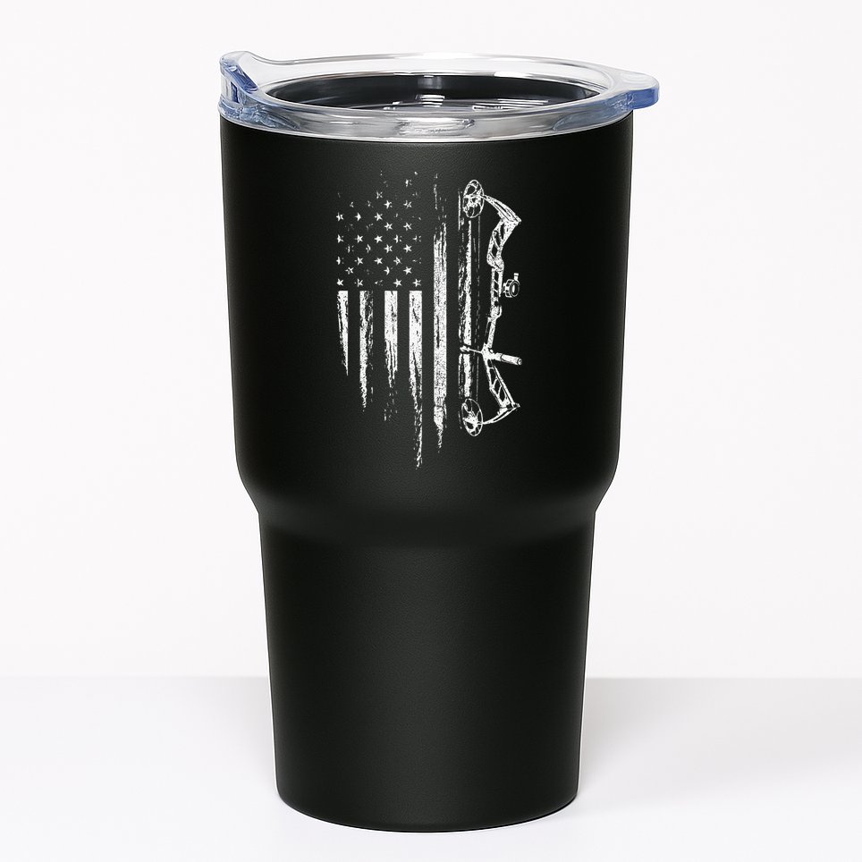American Flag Bowhunting Bow Archery Tumbler