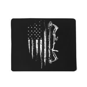 American Flag Bowhunting Bow Archery Mousepad