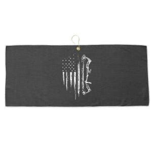 American Flag Bowhunting Bow Archery Large Microfiber Waffle Golf Towel