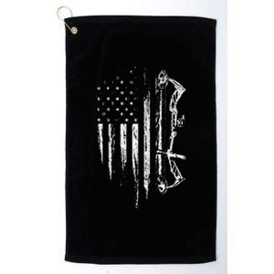 American Flag Bowhunting Bow Archery Platinum Collection Golf Towel