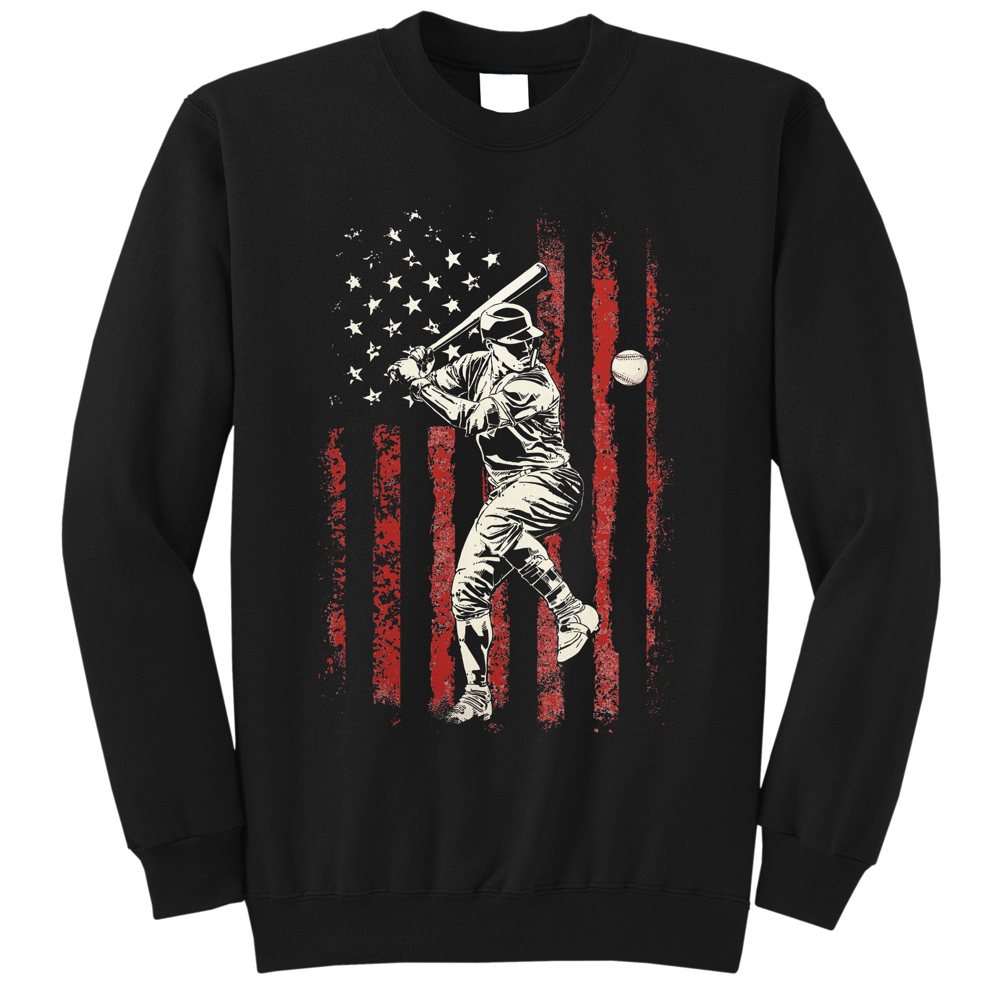 American Flag Baseball Team Sweatshirt