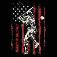 American Flag Baseball Team 16 in Basic Backpack