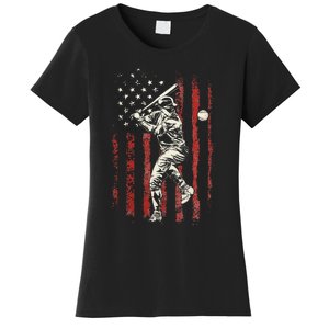 American Flag Baseball Team Women's T-Shirt