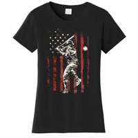 American Flag Baseball Team Women's T-Shirt