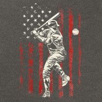 American Flag Baseball Team Cotton Canvas Backpack