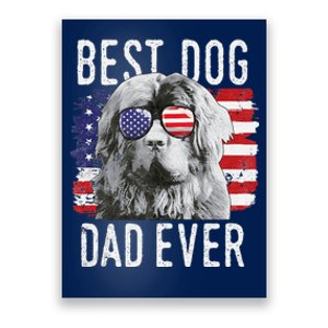 American Flag Best Dog Dad Ever Newfoundland Usa Poster