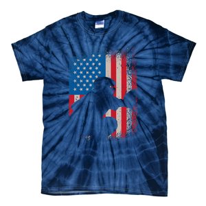 American flag baseball catcher design - USA flag baseball Tie-Dye T-Shirt