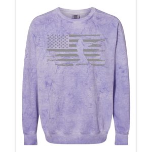 American Flag Baseball Apparel Baseball Colorblast Crewneck Sweatshirt