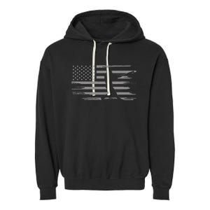 American Flag Baseball Apparel Baseball Garment-Dyed Fleece Hoodie