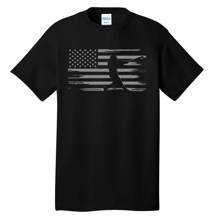 American Flag Baseball Apparel Baseball Tall T-Shirt