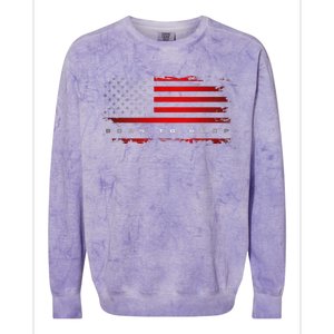 American Flag Basketball Apparel funny Basketball Colorblast Crewneck Sweatshirt