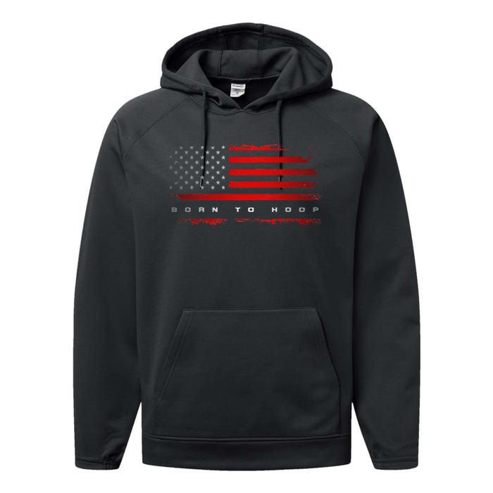 American Flag Basketball Apparel funny Basketball Performance Fleece Hoodie