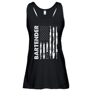 American Flag Bartender Funny Bartending Barkeep Ladies Essential Flowy Tank