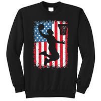 American Flag Basketball Funny Sports Player Sweatshirt