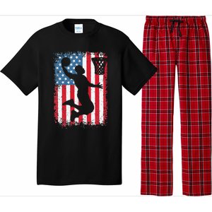 American Flag Basketball Funny Sports Player Pajama Set