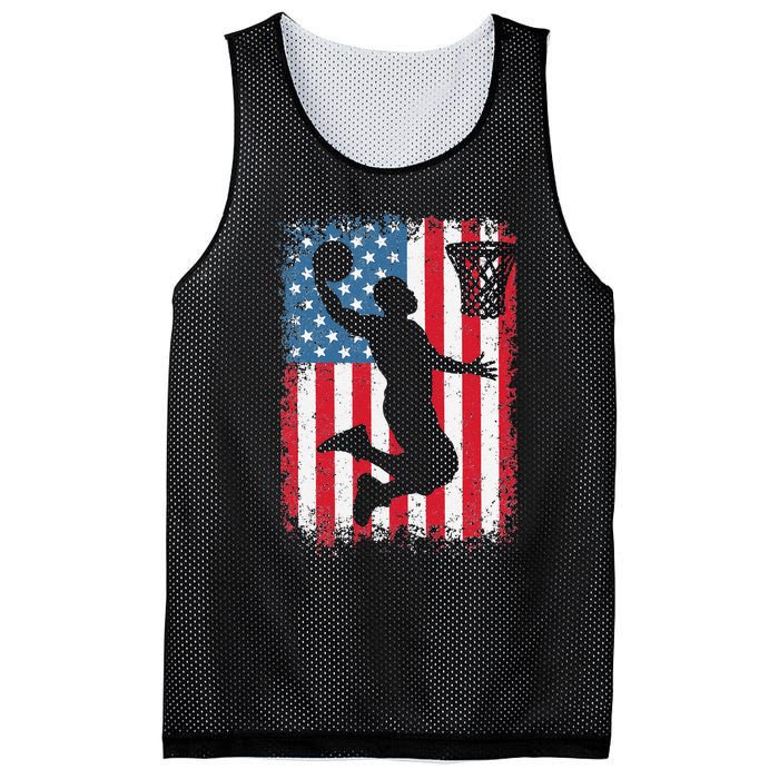 American Flag Basketball Funny Sports Player Mesh Reversible Basketball Jersey Tank