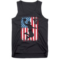 American Flag Basketball Funny Sports Player Tank Top