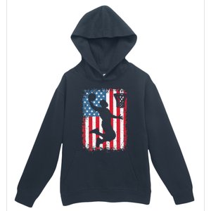 American Flag Basketball Funny Sports Player Urban Pullover Hoodie