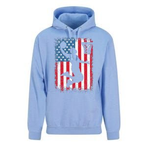 American Flag Basketball Funny Sports Player Unisex Surf Hoodie