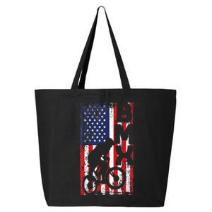 American Flag Bmx Racing Extreme Sport Riding Cool Bike Ride 25L Jumbo Tote